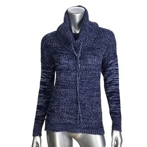 Planet Gold Blue Cowl Neck Pullover Sweater S